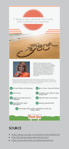 9 Ways to show gratitude and create more fulfillment and happiness Dr. Lesly Devereaux