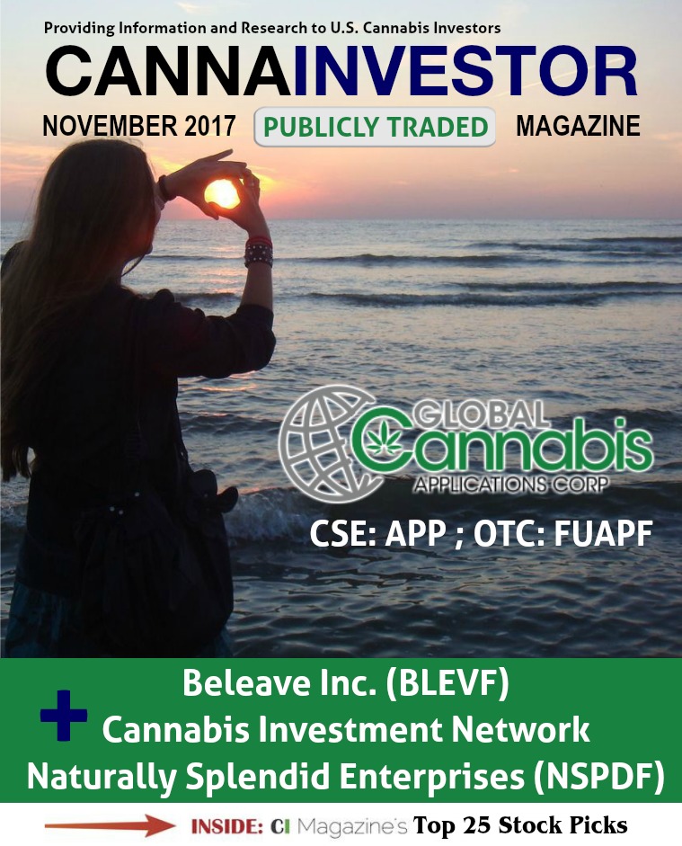 CANNAINVESTOR Magazine U.S. Publicly-Traded Companies November 2017