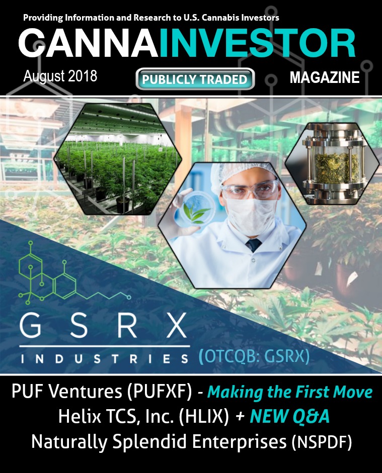 CANNAINVESTOR Magazine U.S. Publicly Traded August 2018