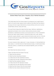 Global Metal Food Cans Industry  ket Research Report