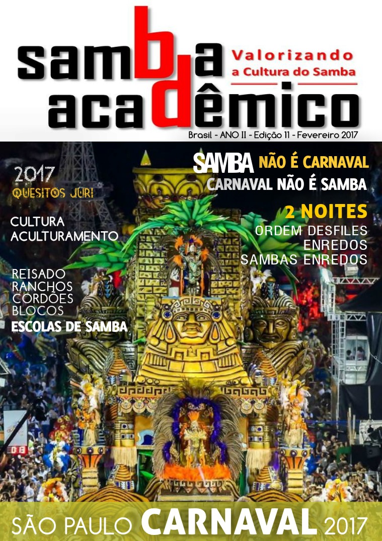 Samba Acadêmico Brasil Edição 11 ANO II Fevereiro 2017