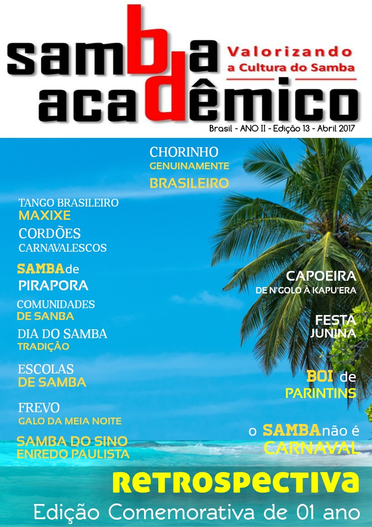 Samba Acadêmico Brasil Edição 13 ANO II Abril 2017