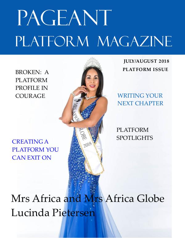 Pageant Platform Magazine July August 2018 Issue pageant platform magazine july aug