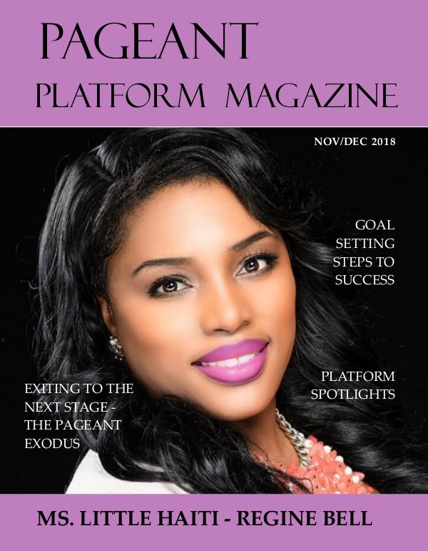 Pageant Platform Magazine Nov/Dec 2018 Issue pageant platform magazine novdec