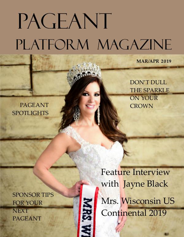 Pageant Platform Magazine March April 2019 final pageant platform magazine march april