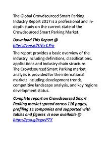 Crowdsourced Smart Parking Industry: Global Market Forecast 2022
