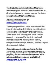 Laser Fabric Cutting Machines Market Key Manufacturers Growth Report