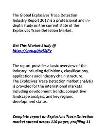Explosives Trace Detection Industry: Market Report 2017