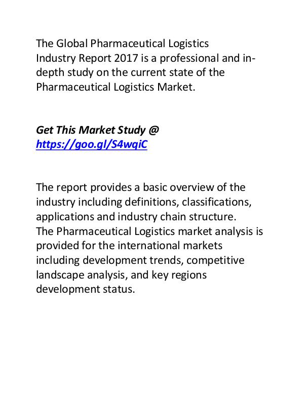 Pharmaceutical Logistics Industry Trends,Share & Size Forecasts 2022 Pharmaceutical Logistics Market Trends 2022