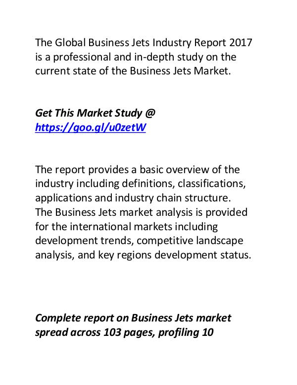 Business Jets Industry Competitive Landscape Analysis 2022 Business Jets Industry Report 2017