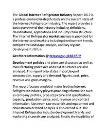 Internet Refrigerator Industry 2017-2022 Market Growth, Trend, Demand