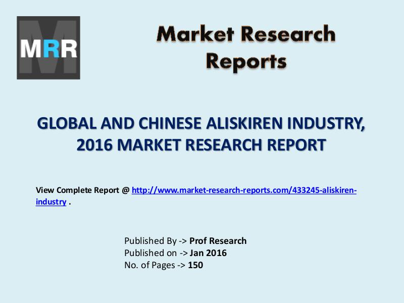 Market Research Reports MAR 2016