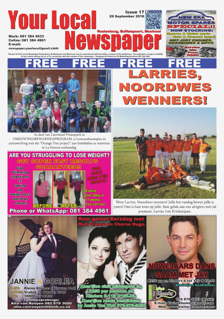 Your Local Newspaper Latest Issue 17 Click here to Read!