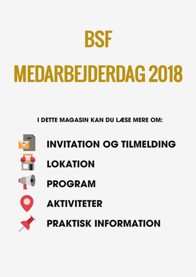 Brochurer og foldere Magasin BSF Medarbejderdag 2018