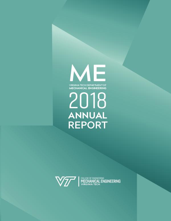 Virginia Tech Mechanical Engineering Annual Report 2018 Annual Report