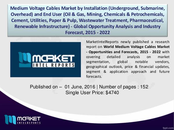 Factors affecting the growth of Medium Voltage Cables Market, 2015-22 1