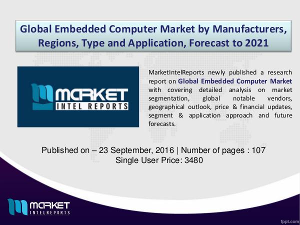 Embedded Computer Market Analysis | 2016 – 2021 1