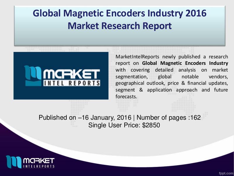 Magnetic Encoders Industry (2016-2021) - MarketIntelReports Global Magnetic Encoders Industry Overview