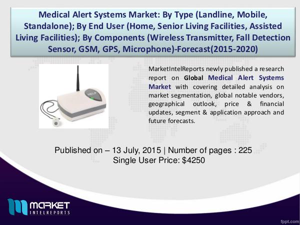 Medical Alert Systems Market Set to Grow 21.6 Billion USD By 2020 1