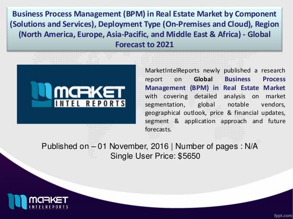 Business Process Management (BPM) in Real Estate Market 1