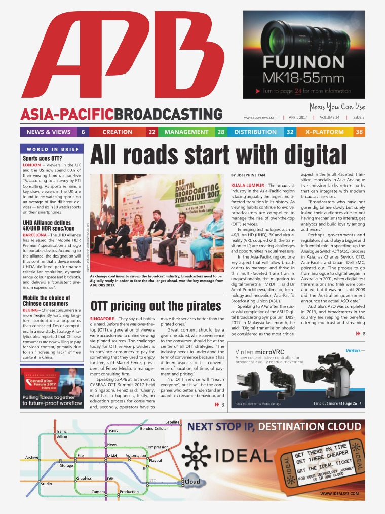 Asia-Pacific Broadcasting (APB) April 2017 Volume 34, Issue 3