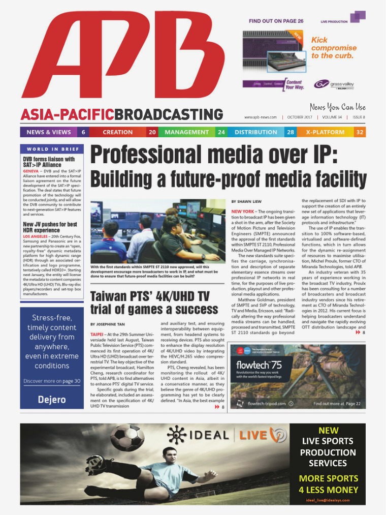 Asia-Pacific Broadcasting (APB) October 2017 Volume 34, Issue 8
