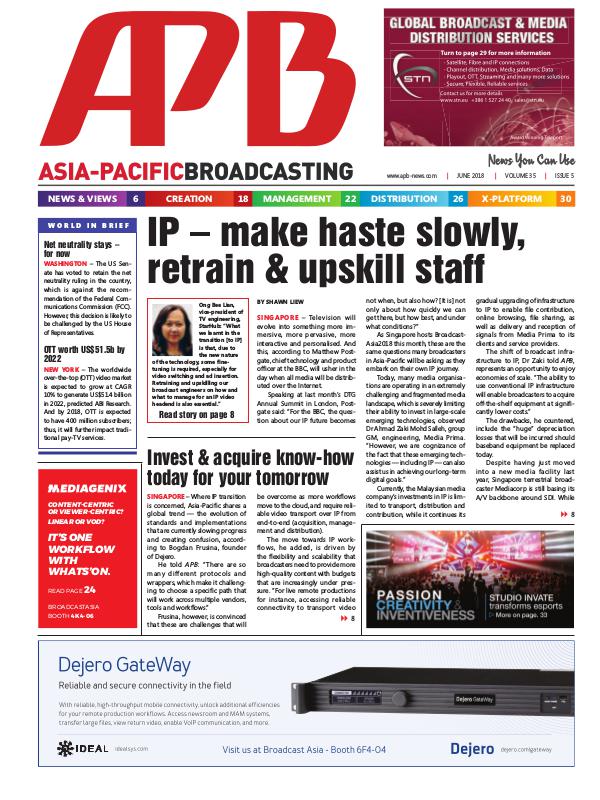 Asia-Pacific Broadcasting (APB) June 2018 Volume 35, Issue 5