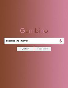 Childish Gambino "Because The Internet" Lyric Book |