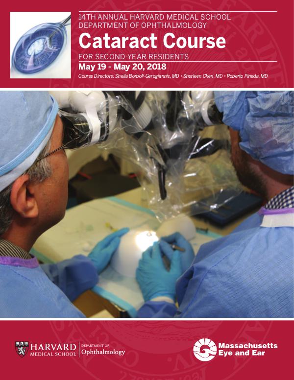 Annual Intensive Cataract Surgical Training Course 2018 Cataract Course Program