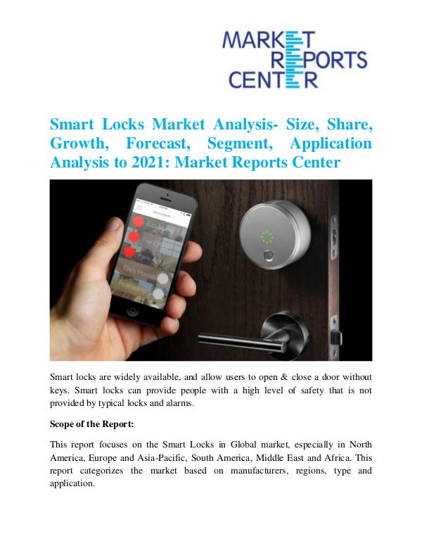 Market Research Reports Smart Locks Market