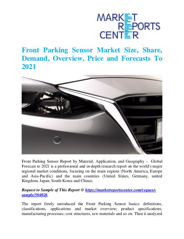 Market Research Reports Front Parking Sensor Market