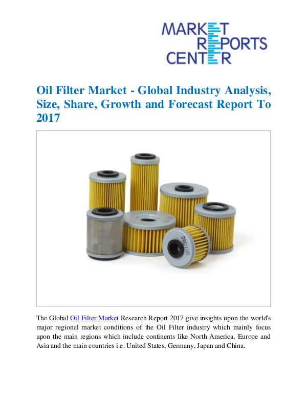 Market Research Reports Oil Filter Market
