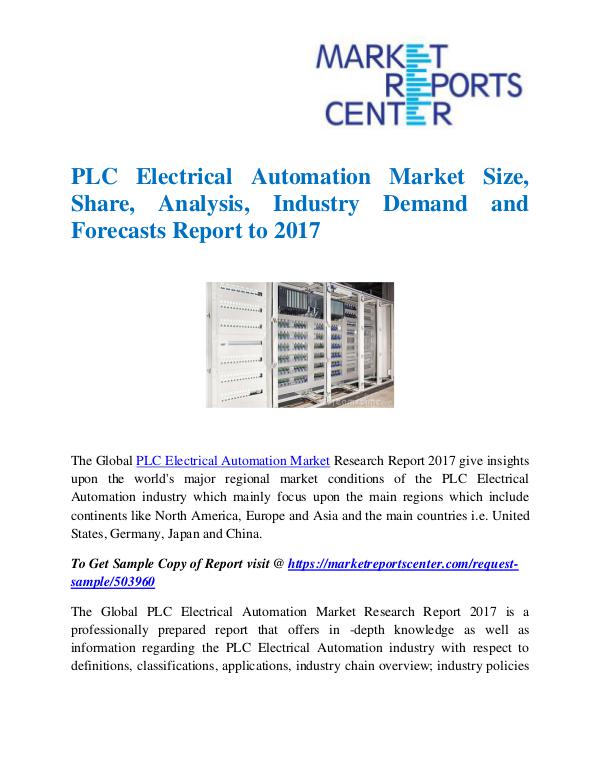Market Research Reports PLC Electrical Automation Market