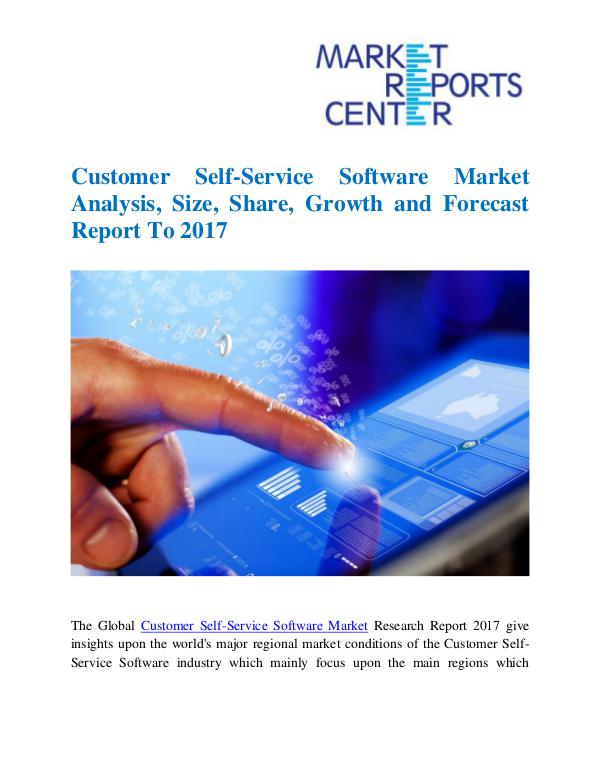 Market Research Reports Customer Self-Service Software Market