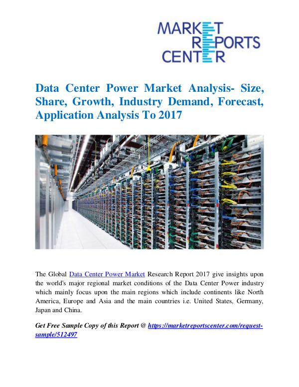 Market Research Reports Data Center Power Market