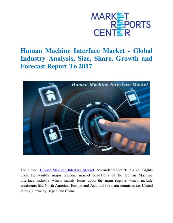 Market Research Reports Human Machine Interface Market