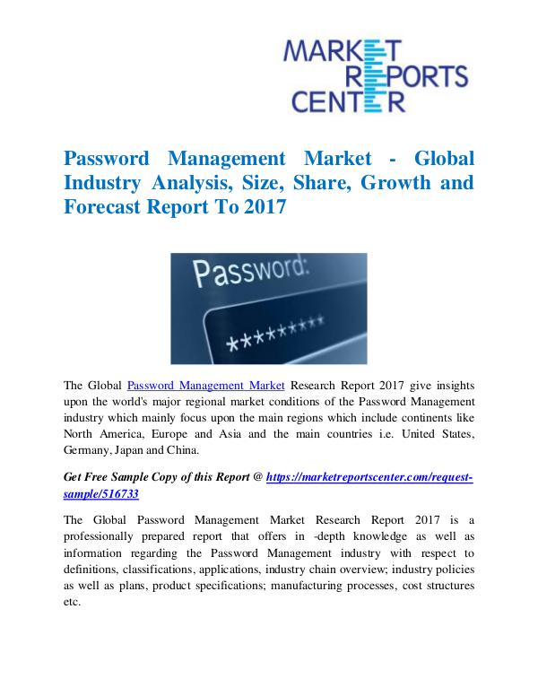Market Research Reports Password Management Market