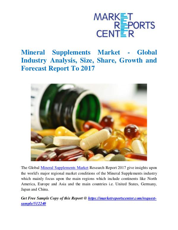 Market Research Reports Mineral Supplements Market