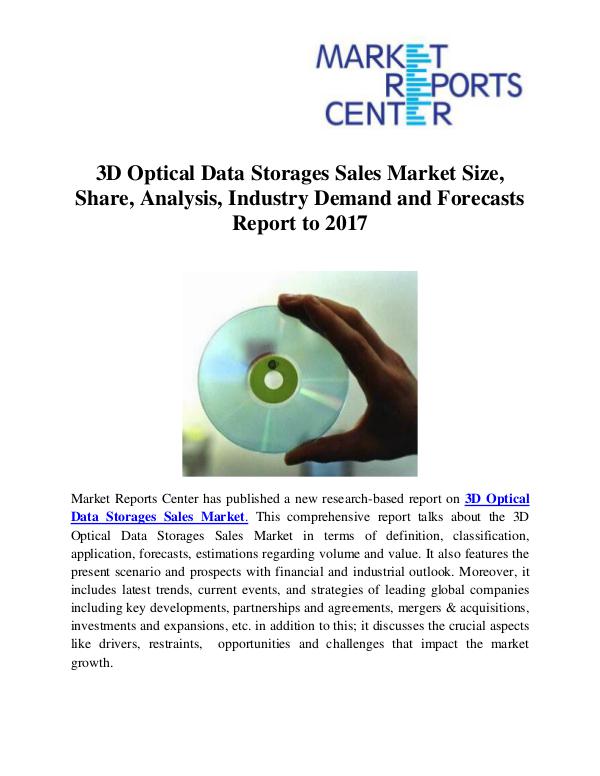 Market Research Reports 3D Optical Data Storages Sales Market