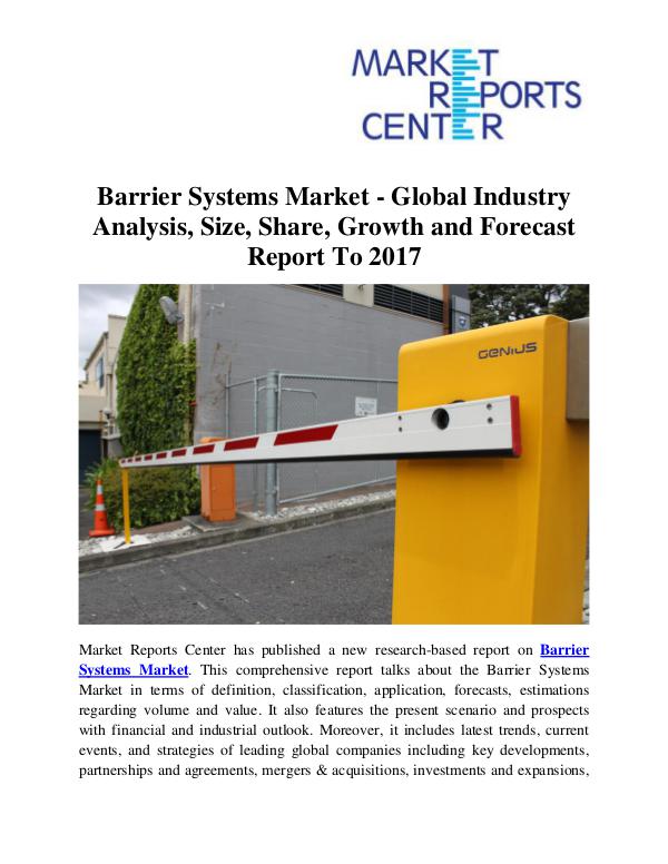 Market Research Reports Barrier Systems Market