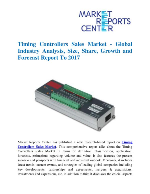 Market Research Reports Timing Controllers Sales Market