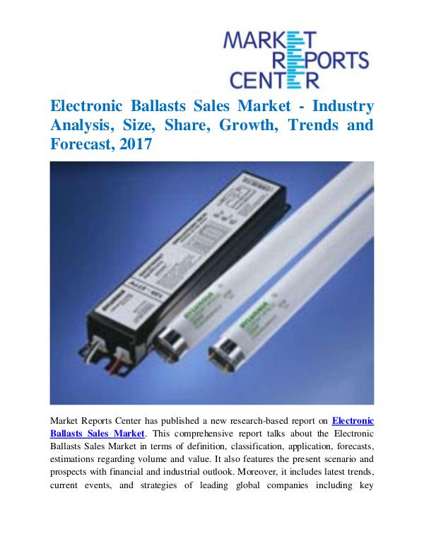 Market Research Reports Electronic Ballasts Sales Market
