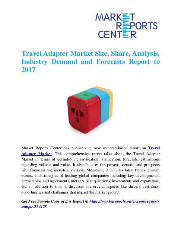 Market Research Reports Travel Adapter Market