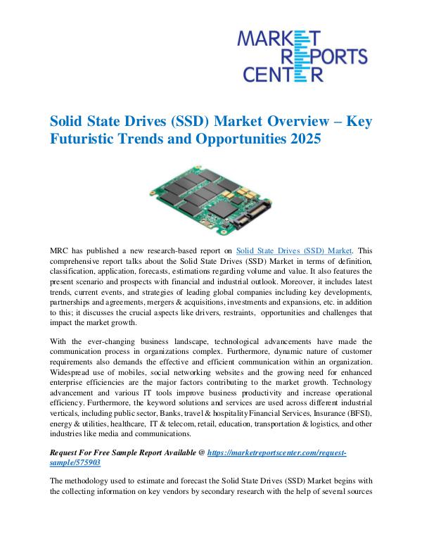 Market Research Reprots- Worldwide Solid State Drives (SSD) Market