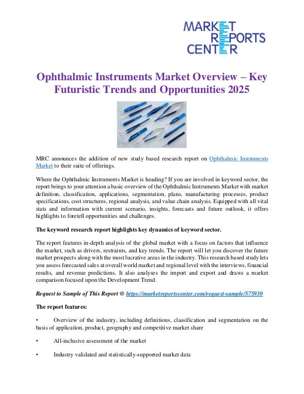 Ophthalmic Instruments Market