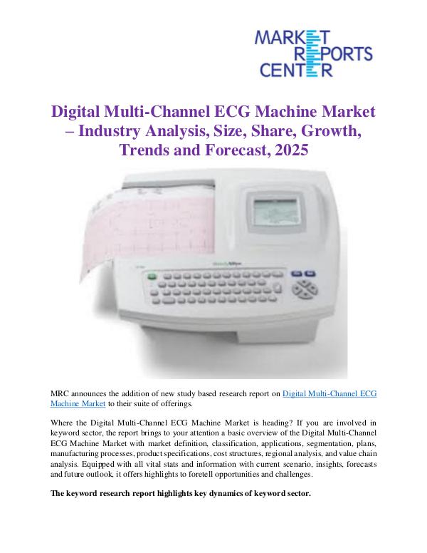 Market Research Reprots- Worldwide Digital Multi-Channel ECG Machine Market