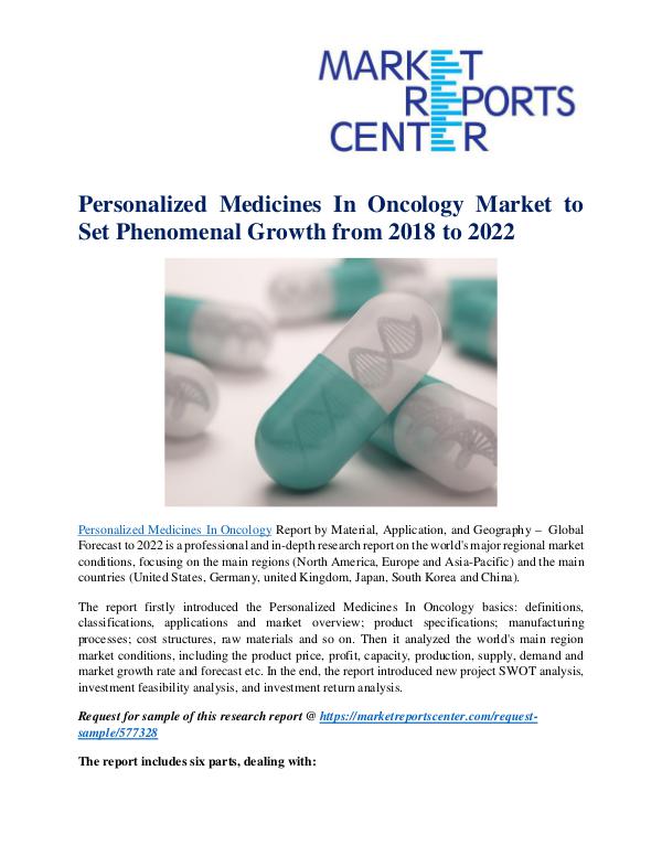 Market Research Reprots- Worldwide Personalized Medicines In Oncology Market