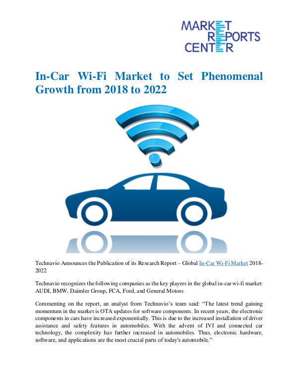 Market Research Reprots- Worldwide In-Car Wi-Fi Market