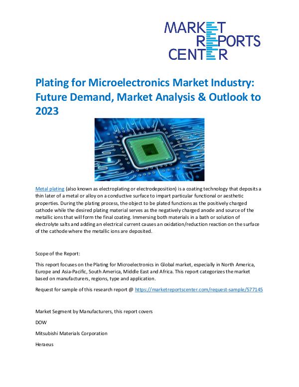 Market Research Reprots- Worldwide Plating for Microelectronics Market