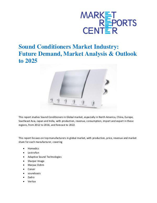 Market Research Reprots- Worldwide Sound Conditioners Market